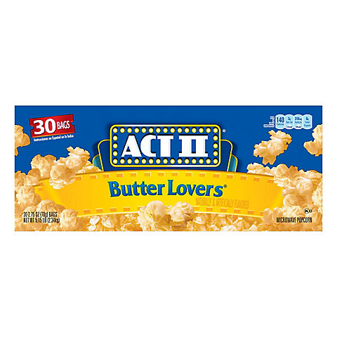 Act II Butter Lovers Popcorn, 30 ct.
