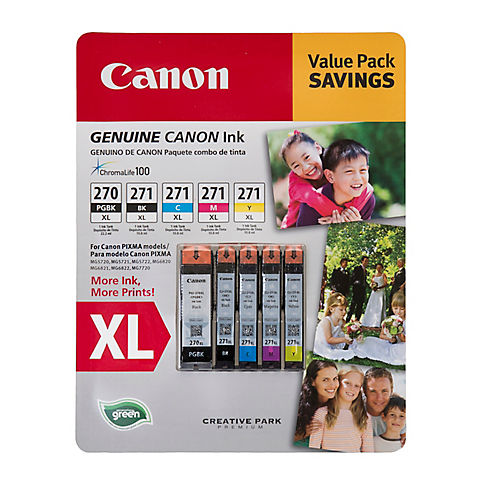 Canon PGI-270XL and CLI-271XL Combo Ink Cartridges, 5 pk.