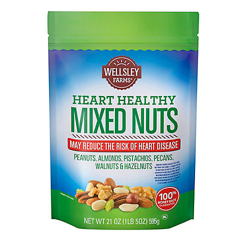 Wellsley Farms Heart Healthy Mixed Nuts, 21 oz.