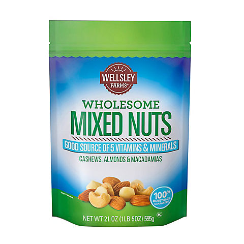 Wellsley Farms Wholesome Mixed Nuts, 21 oz.