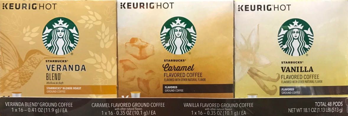 Starbucks Light Roast K Cup Pods Variety Pack 3 Pk 16 Ct Bjs Wholesale Club