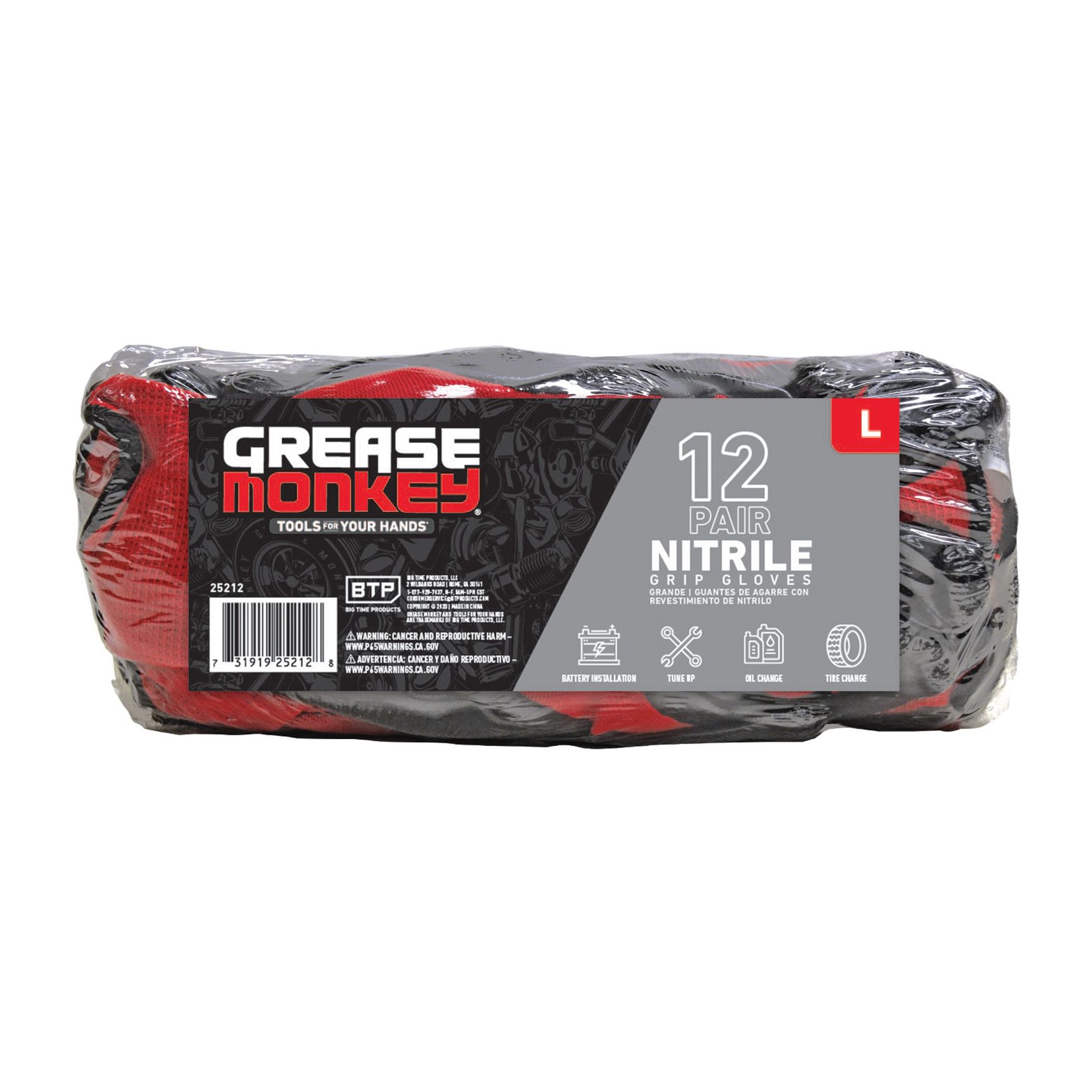 Grease Monkey Nitrile Disposable Gloves (100-Pack) - Size Large