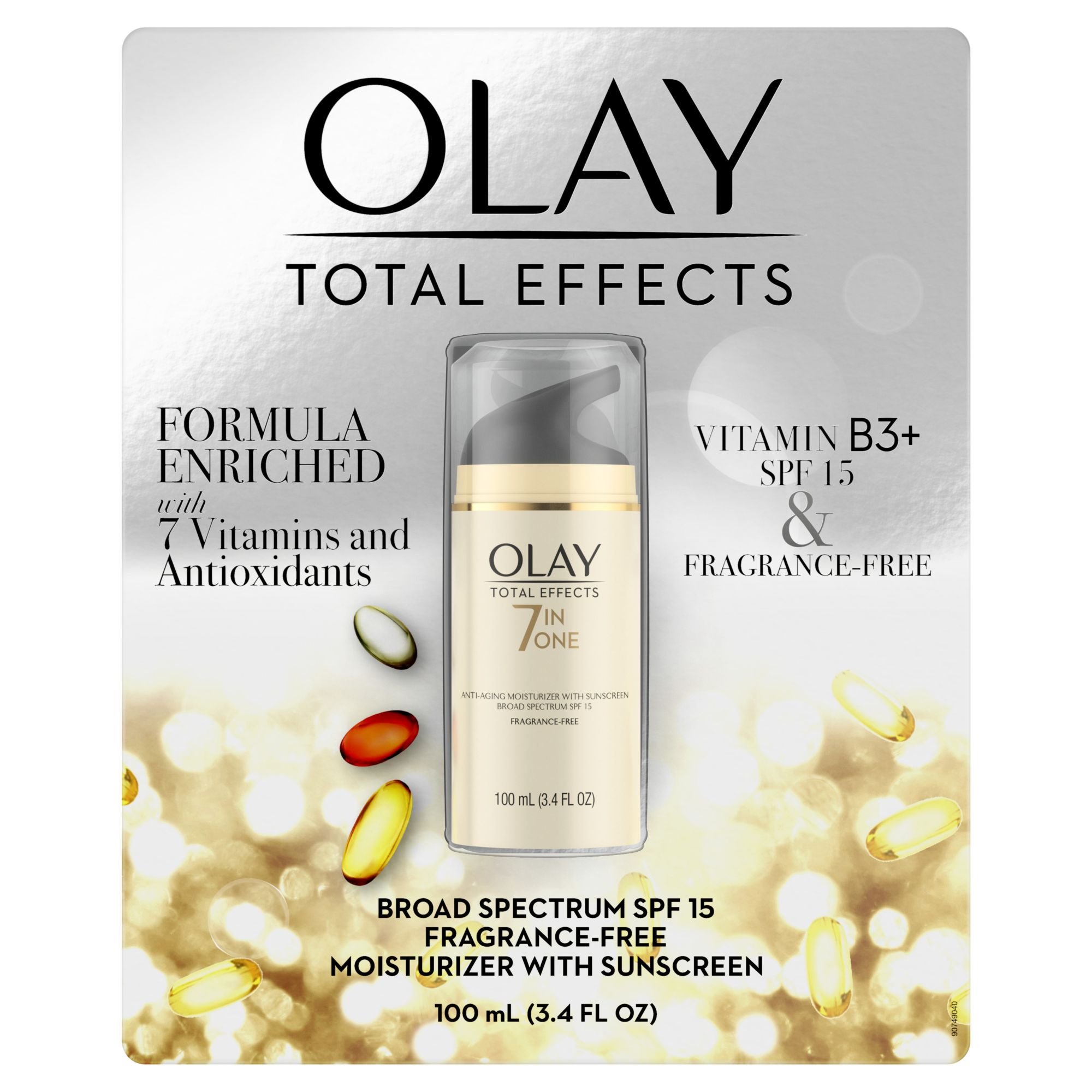 Olay Total Effects 7-in-1 Anti-Aging Moisturizer SPF 15 Fragrance-Free, 3.4  fl oz.