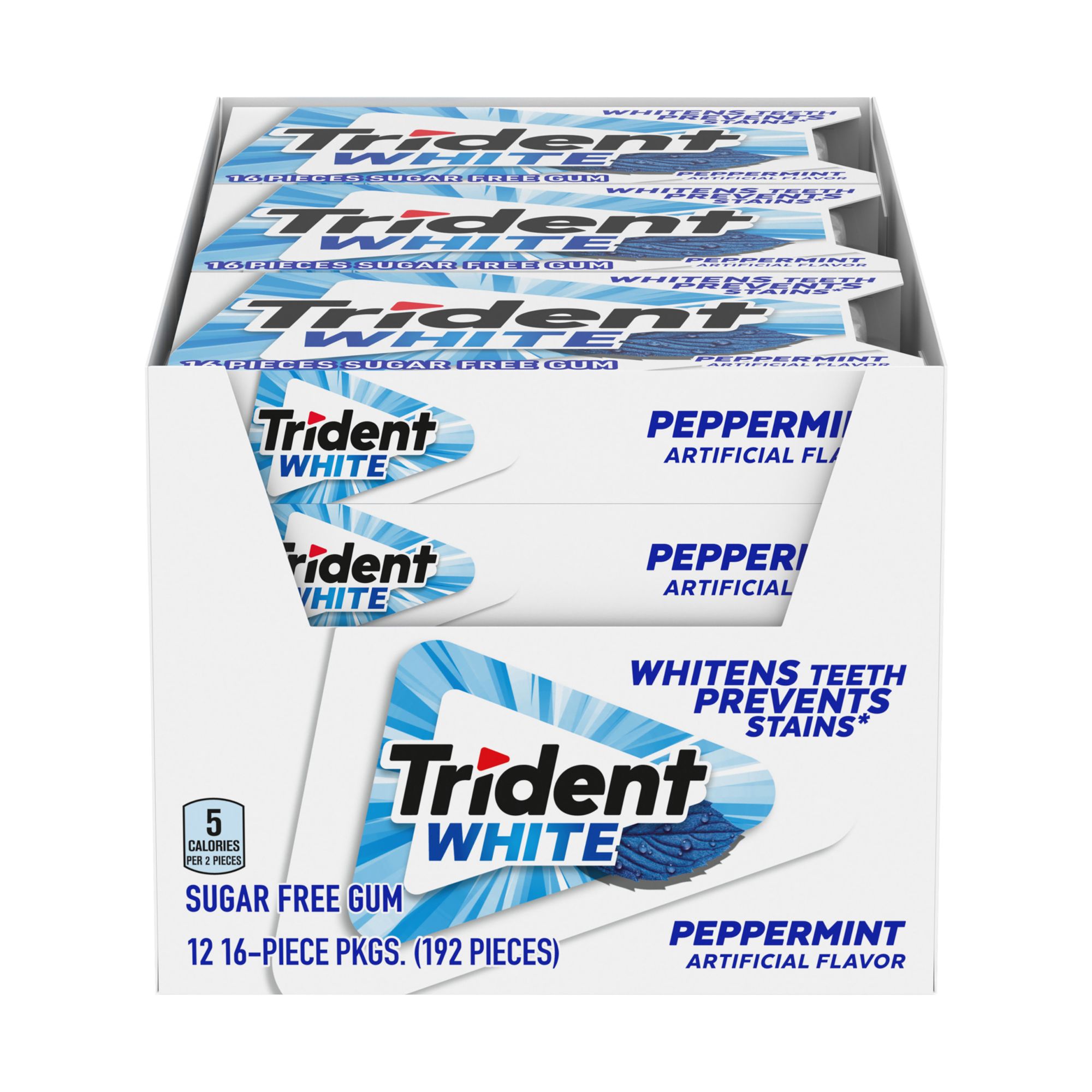 Trident White Sugar Free Peppermint Gum 12 Pk 16 Ct Bjs Wholesale Club