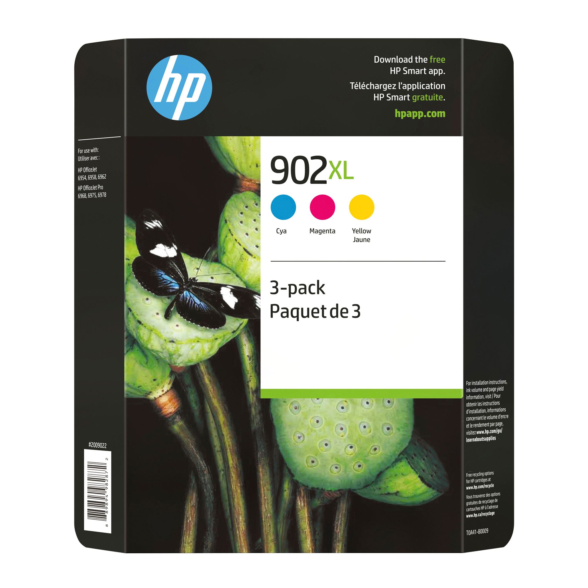 HP 951XL Color Ink Cartridges, 3 pk.