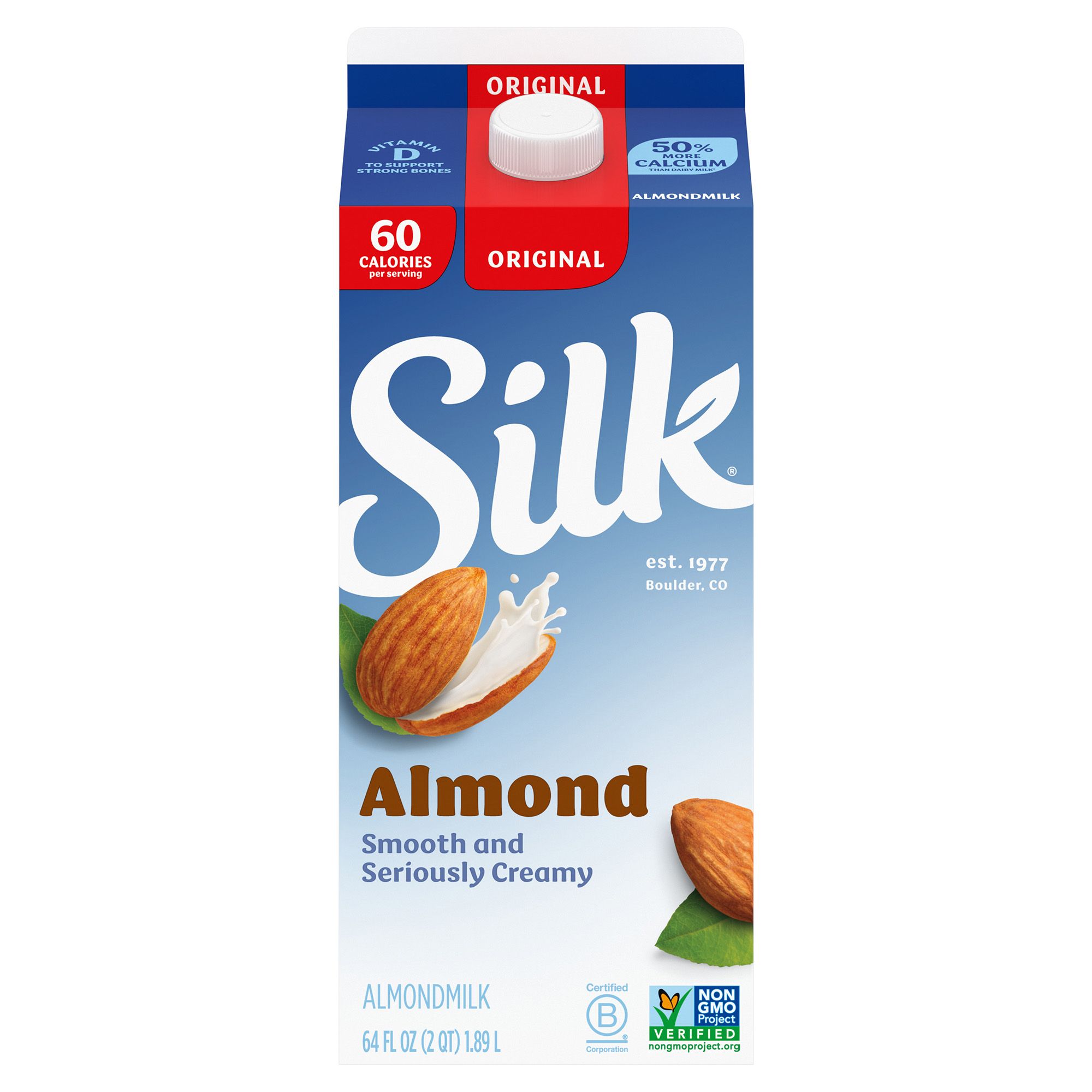 Silk Original Almond Milk, 2 pk./64 oz.