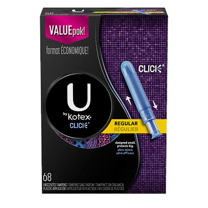 U By Kotex Click Compact Regular Unscented Tampons 68 Ct Bjs Wholesale Club