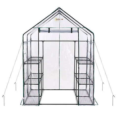 Ogrow Deluxe Walk-in 6-Tier 12-Shelf Portable Greenhouse