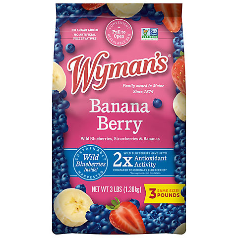 Wyman's Banana Berry with Wild Blues Fruit Mix, 3 lbs.