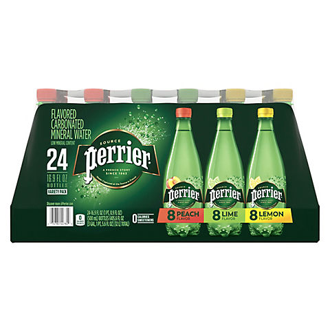 Perrier Sparkling Natural Mineral Water, Assorted Flavors, 24 ct./16.9 fl oz.