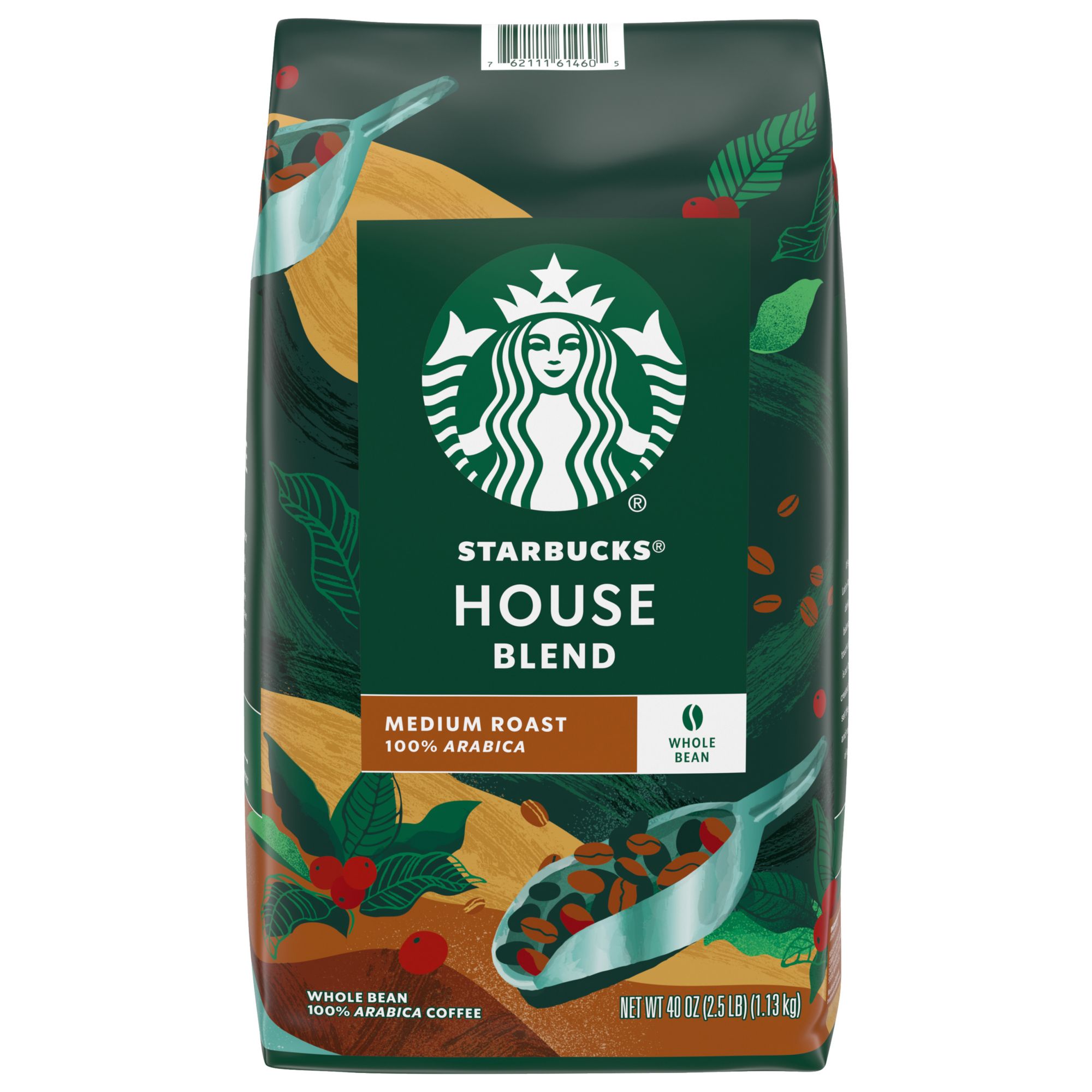 Starbucks Pike Place Roast Medium Roast Coffee Beans 200 g Bag (Pack of 6)