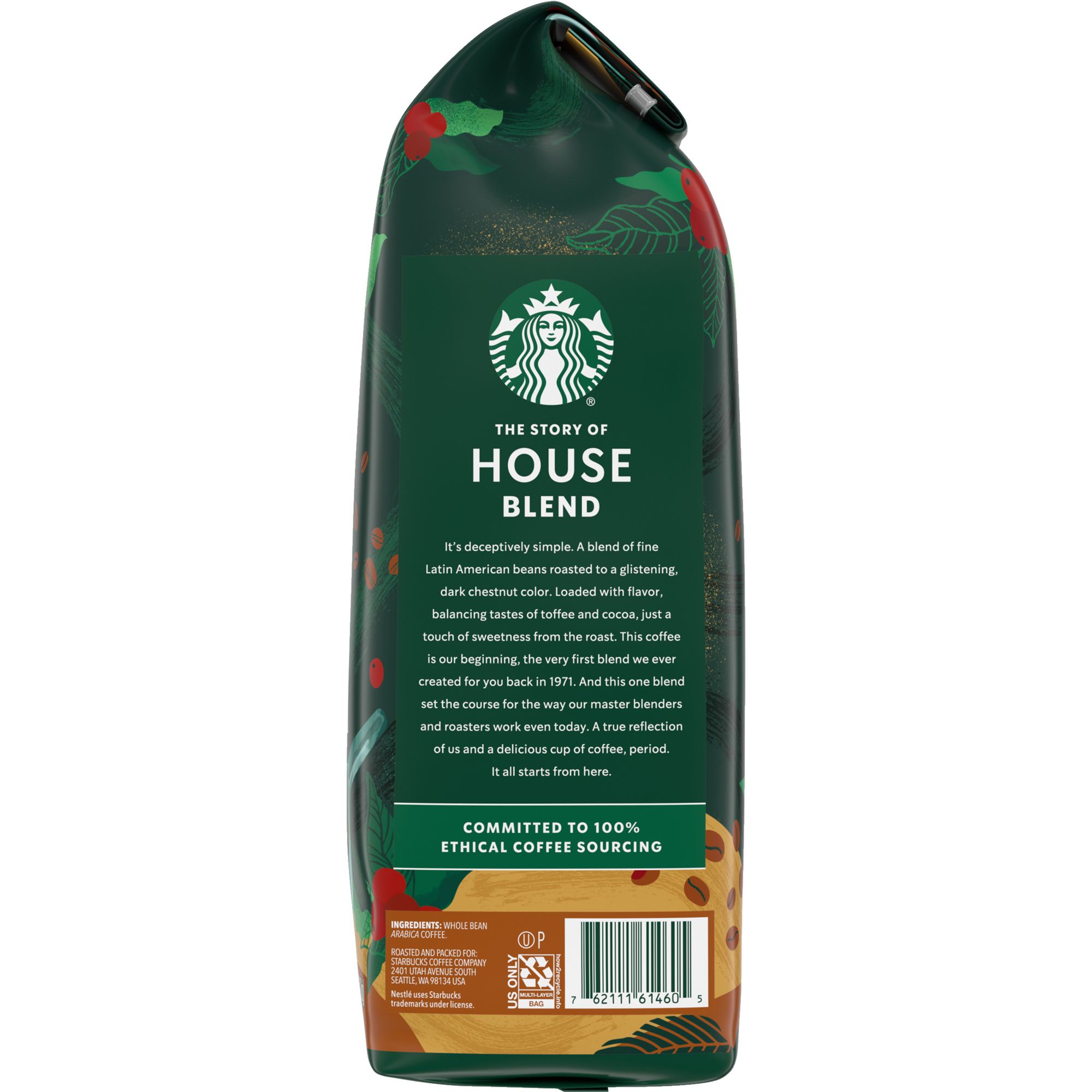 Starbucks house blend café en grains entiers, 40 oz