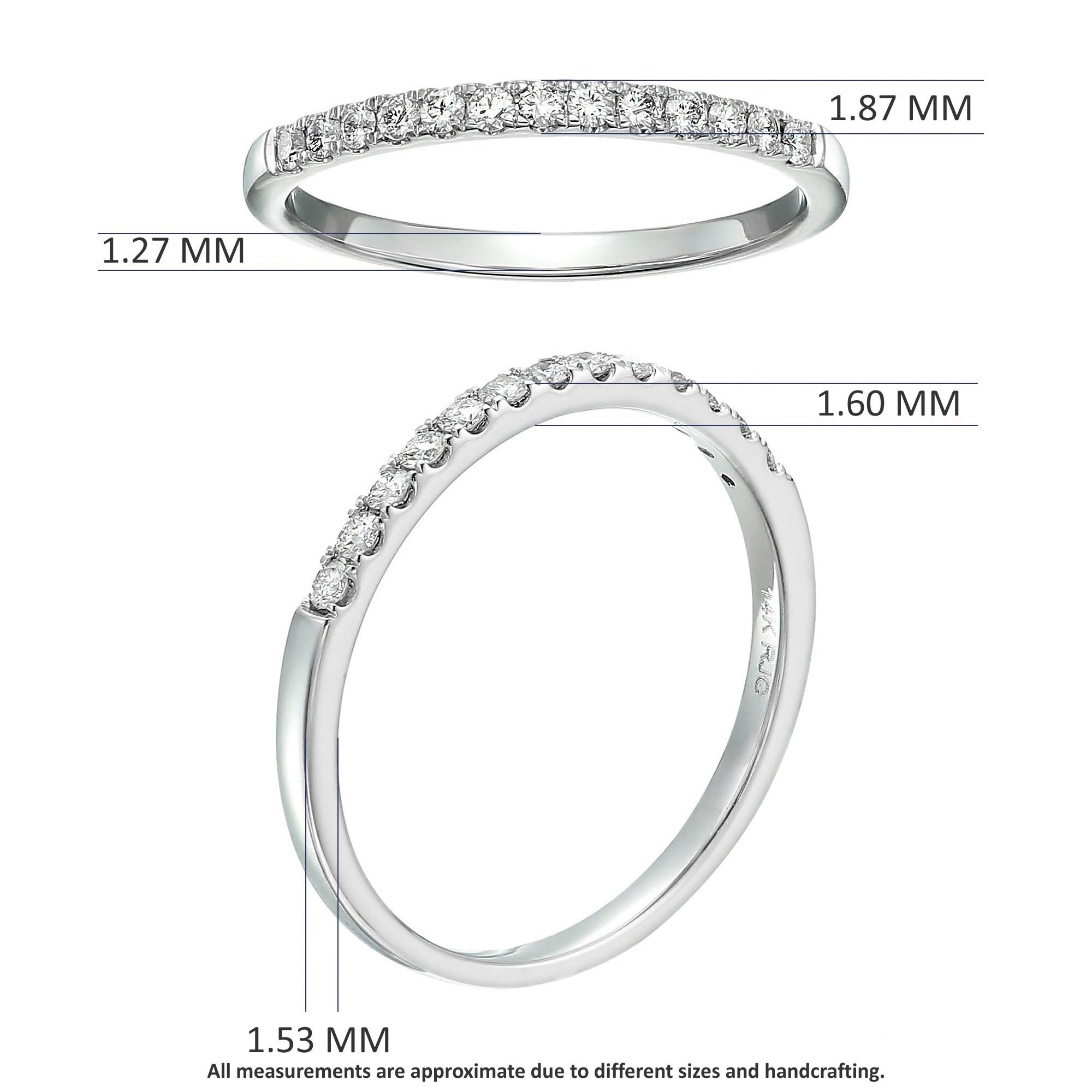 Amairah .20 ct. t.w. Diamond Wedding Band in 14k White Gold BJ s Wholesale Club