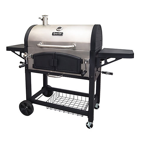 Dyna-Glo XL 2-Chamber Charcoal Grill - Stainless Steel