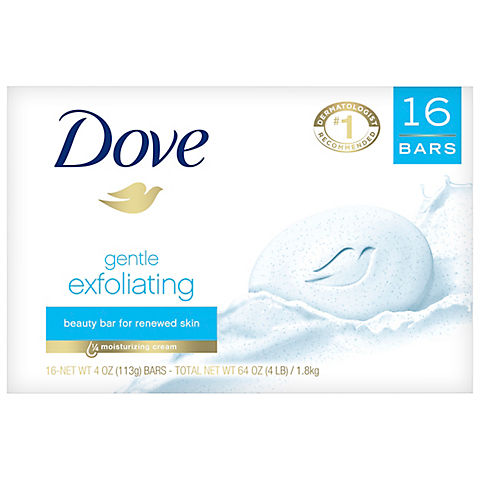 Dove Gentle Exfoliating Beauty Bar, 16 ct./4 oz.