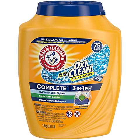 Arm & Hammer Oxi Clean Detergent, 75 ct.