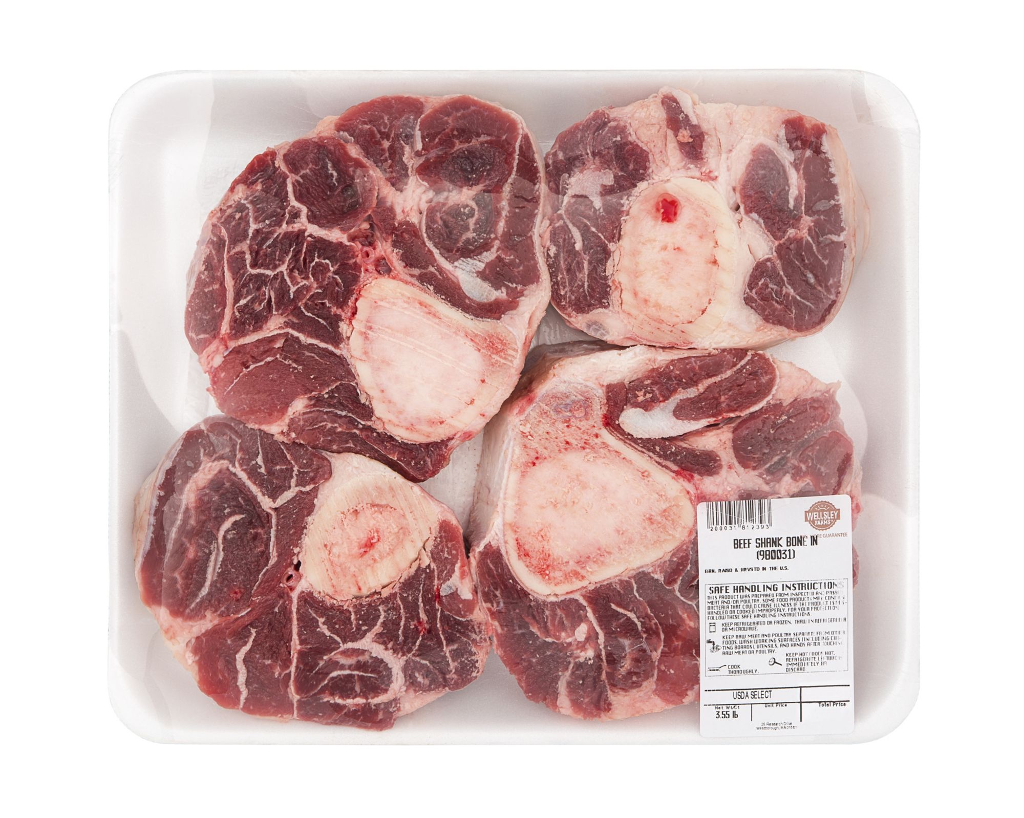 Wellsley Farms USDA Choice Center Cut Beef Shank, 3.25-4lbs.