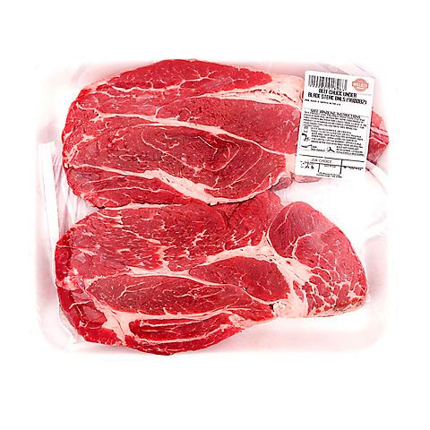 Wellsley Farms USDA Choice Beef Boneless Under Blade Chuck Steak,  2.75-3.5