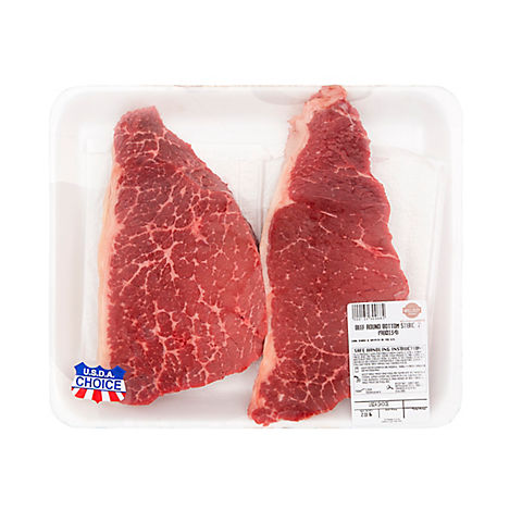 Wellsley Farms USDA Choice Bottom Round Steak Round,  2.75-3.5