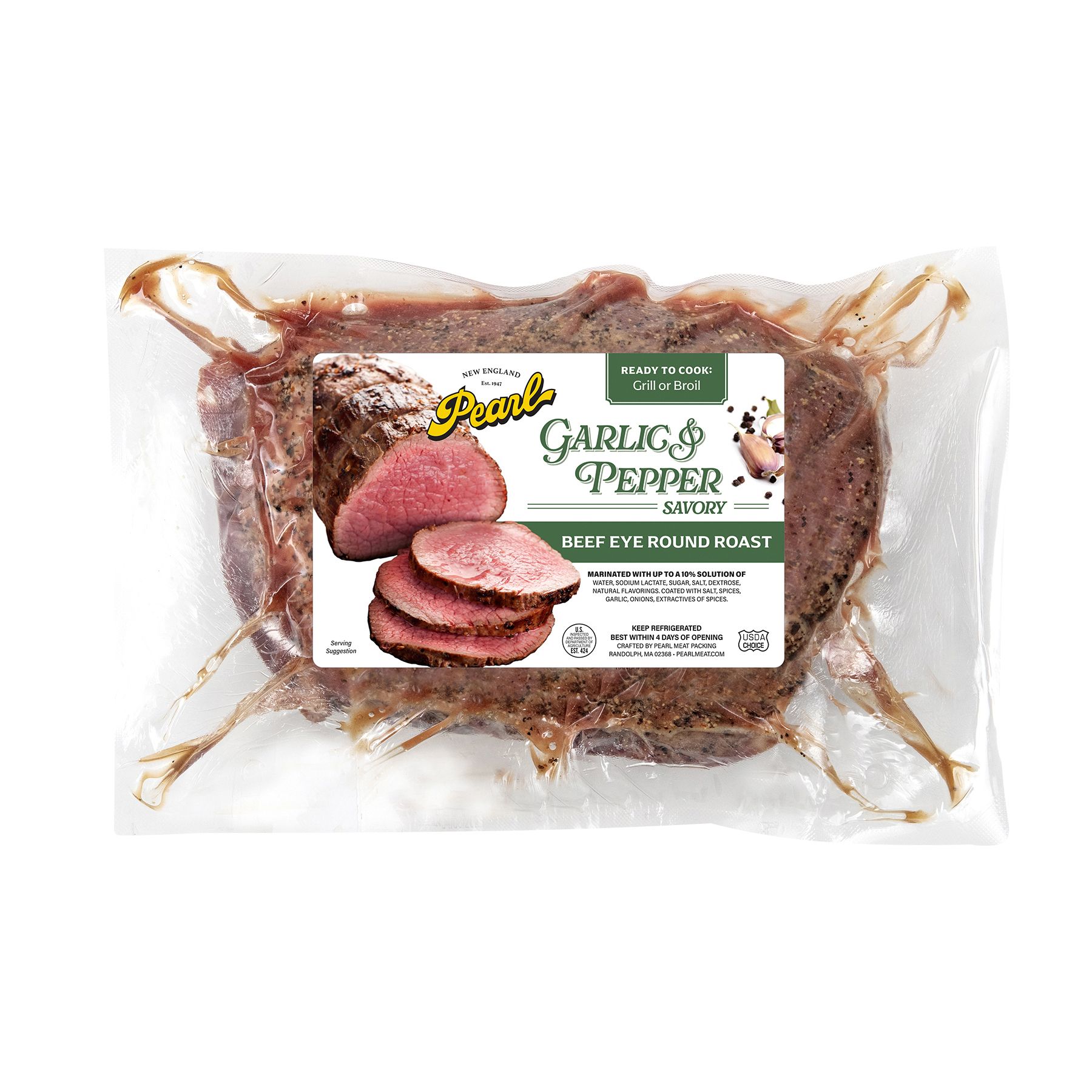 Pearl Meat Savory Garlic and Pepper Eye Round Roast, 2.5-3.25 lbs. | BJ ...