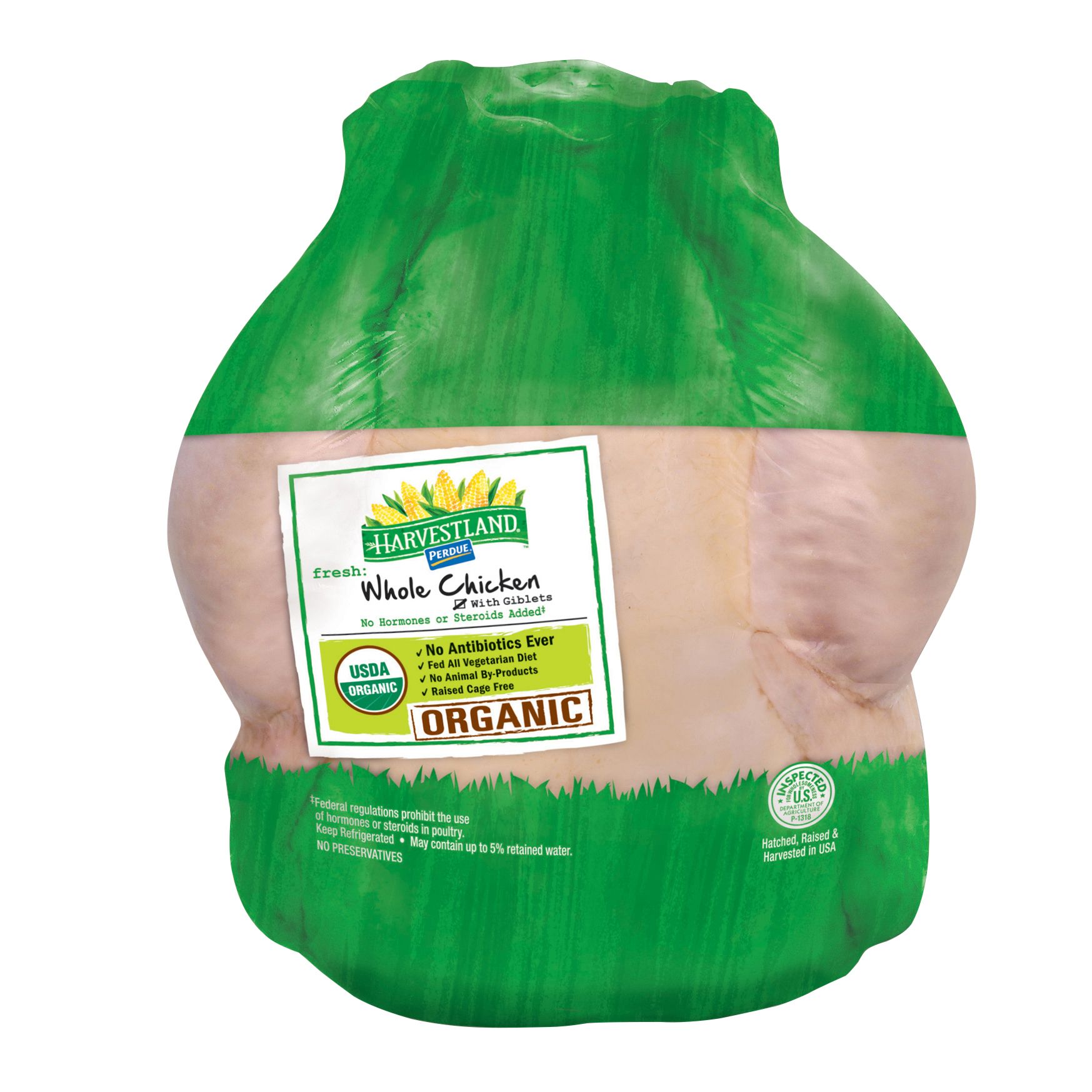 Perdue Harvestland Organic Whole Chicken With Giblets and Necks