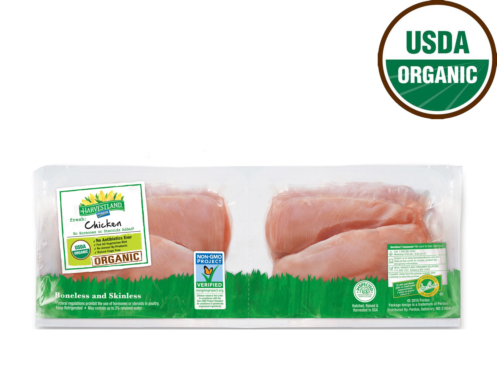 Harvestland by Perdue Organic Whole Chicken, 4.75-6lbs.