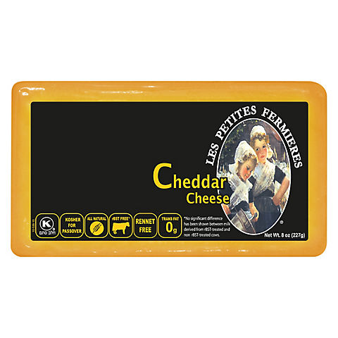 Les Petites Fermieres Cheddar Cheese, .75-1.5 lb.