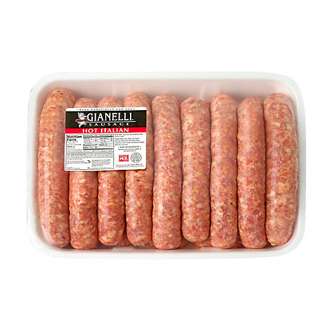 Gianelli Pork Hot Italian Sausage Links,  2.5 - 3.5 lbs.