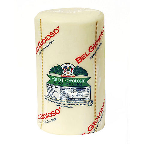 BelGioioso Mild Slicing Provolone Cheese, 0.75-1.5 lb Standard Cut
