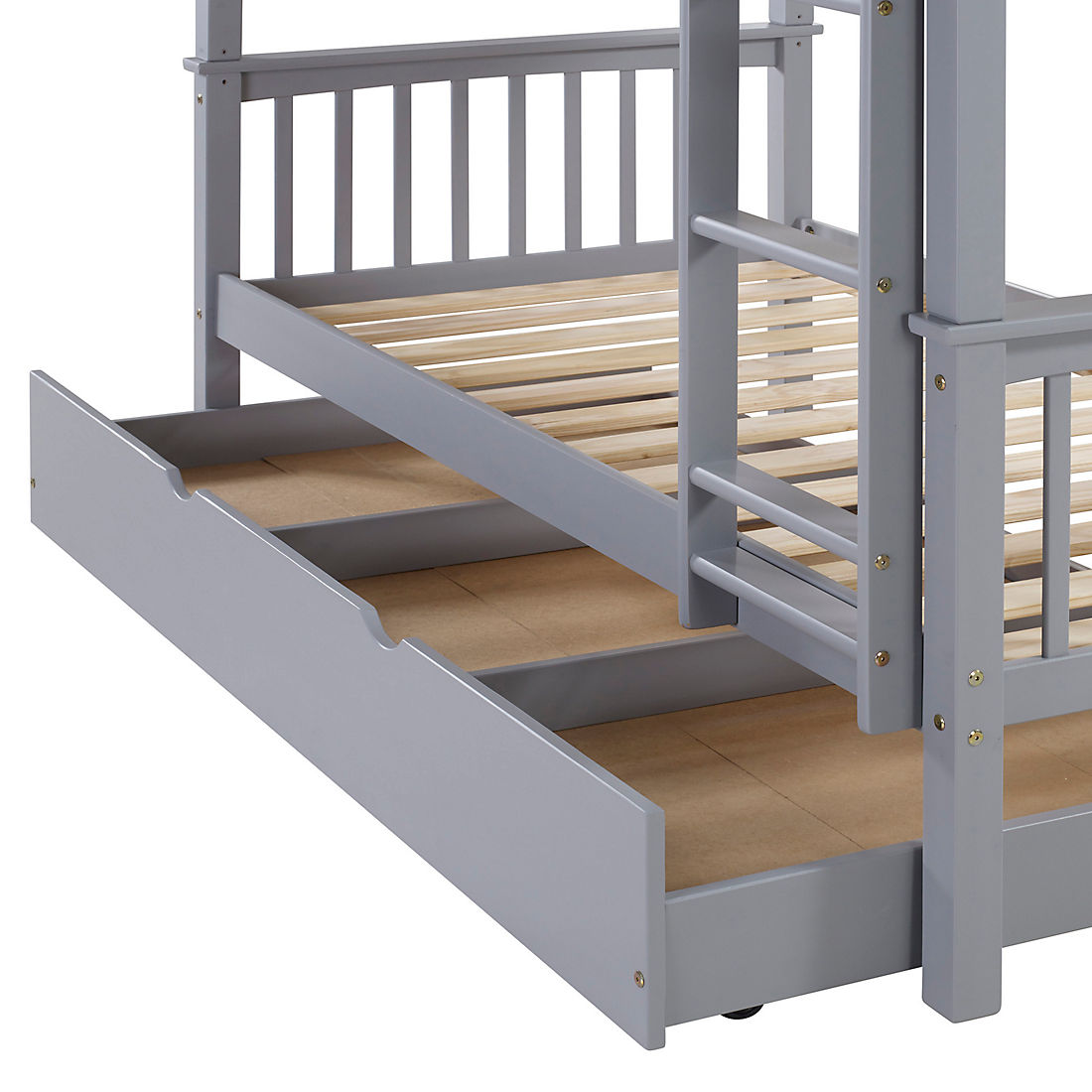 W Trends Twin Size Solid Wood Bunk Bed, Bjs Bunk Bed With Trundle Instructions