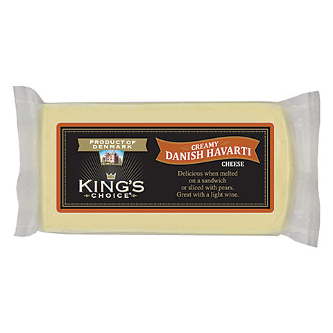 King's Choice Creamy Danish Havarti Cheese, 1.06-2lbs.