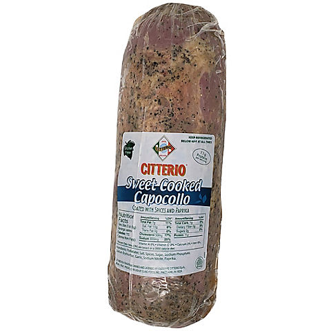 Citterio Sweet Capocollo, 0.75-1.5 lb Standard Cut