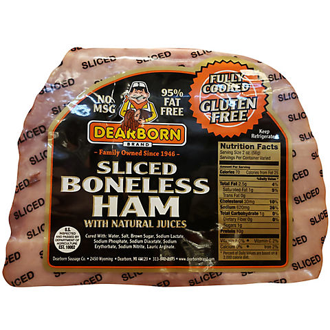 Dearborn Brand Sliced Boneless Ham, 2 - 3 lbs.