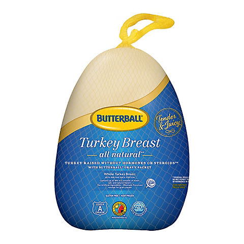 Butterball Frozen All Natural Bone-In Turkey Breast, 5.5-8.5 lbs.
