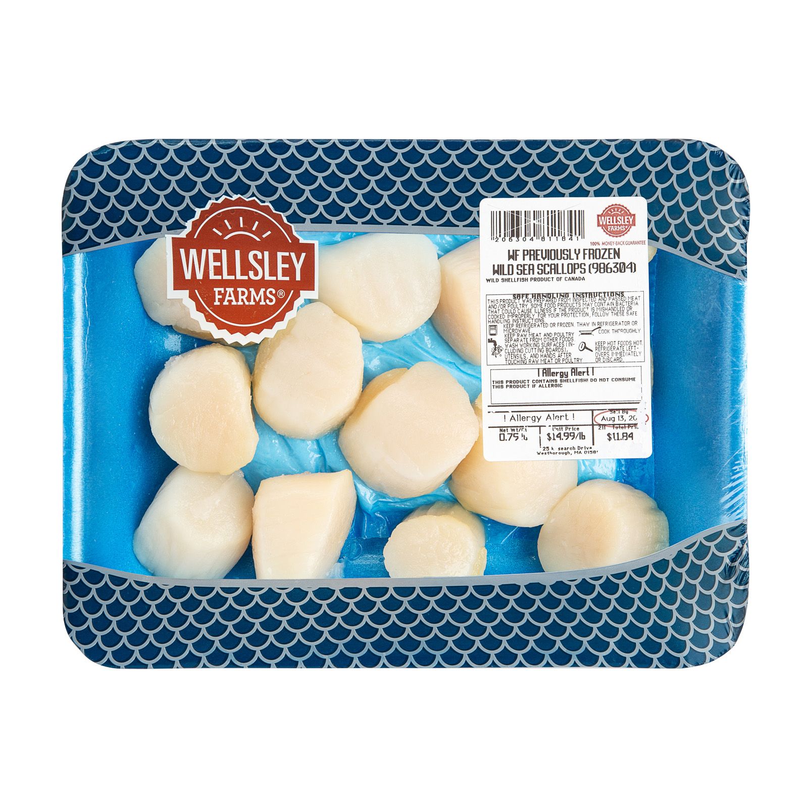 Wild Canadian Sea Scallops, .75-1.25 lbs.