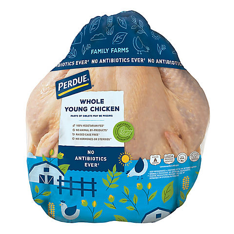 Perdue Fresh Whole Chicken with Giblets,  5-6.5 lbs.