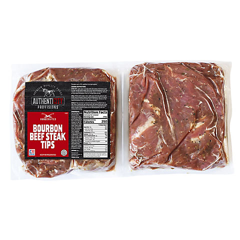 Authenticity Provisions Handcrafted Steakhouse Beef Steak Tips, 1.5-2.5 lbs.