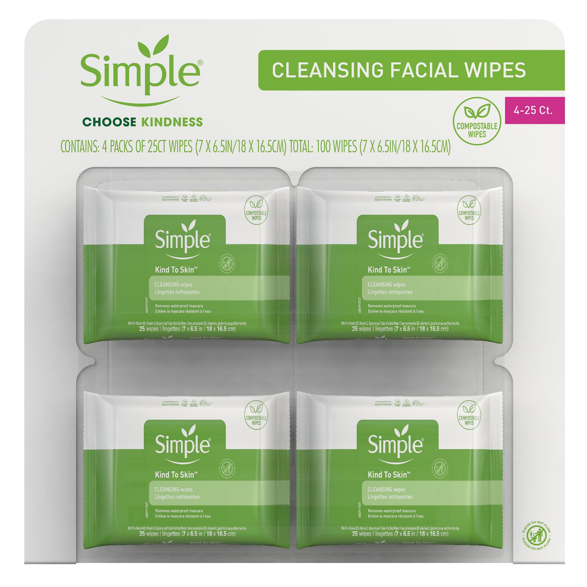 Simple Cleansing Facial Wipes