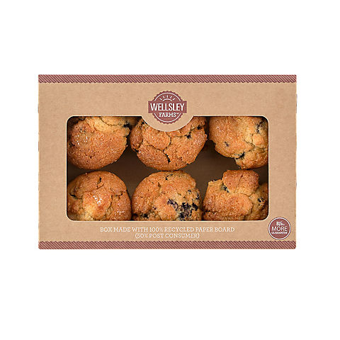 Wellsley Farms Blueberry Muffins, 6 ct./6 oz.