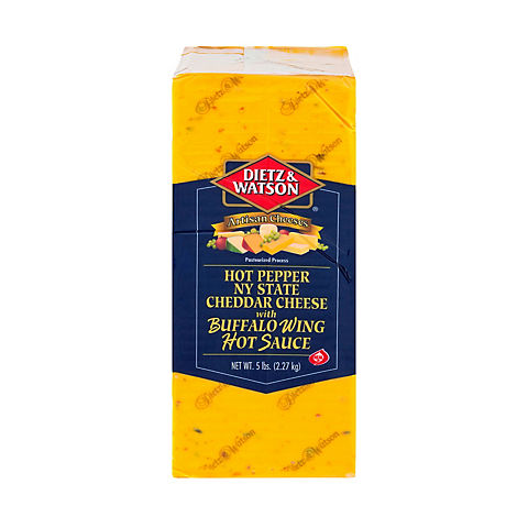 Dietz & Watson Buffalo Wing Cheddar Cheese, 0.75-1.5 lbs.