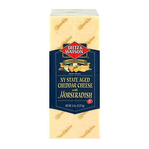 Dietz & Watson Horseradish Cheddar Cheese, 0.75-1.5 lbs.