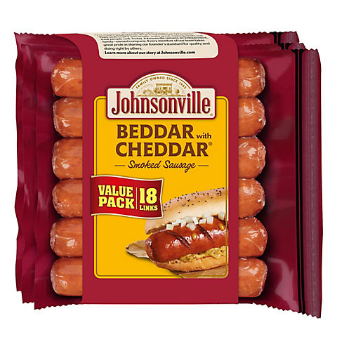 Johnsonville Beddar with Cheddar Smoked Sausages, 18 ct.