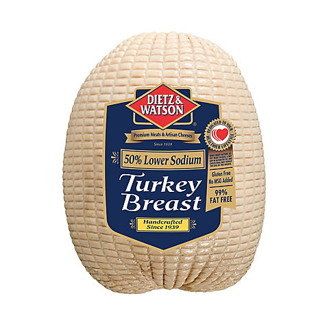 Dietz & Watson 50% Lower Sodium Turkey Breast, 0.75-1.5 lbs.