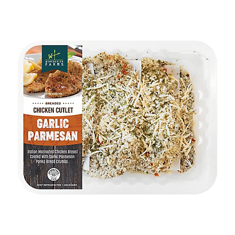 Garlic Parmesan Breaded Chicken Cutlets, 1.15-1.35 lbs.
