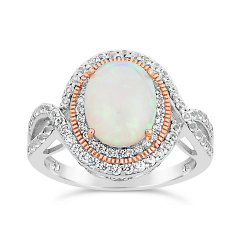 2.45 ct. t.w. Created Opal Ring in Sterling Silver