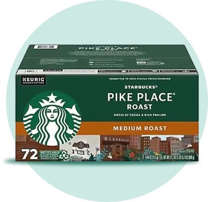 Starbucks Pike Place Roast Medium Roast K-Cup Pods, 72 ct.