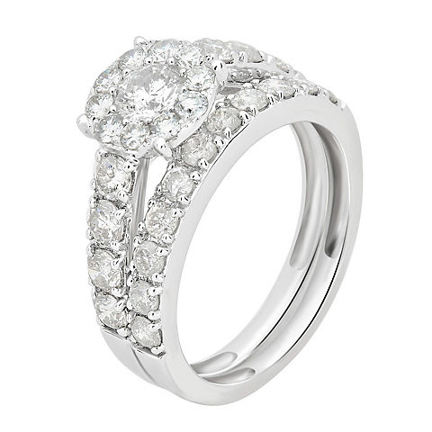 2.00 Ct Round Cut Brilliant Diamond Bypass Engagement Ring 14K White Gold Finish 