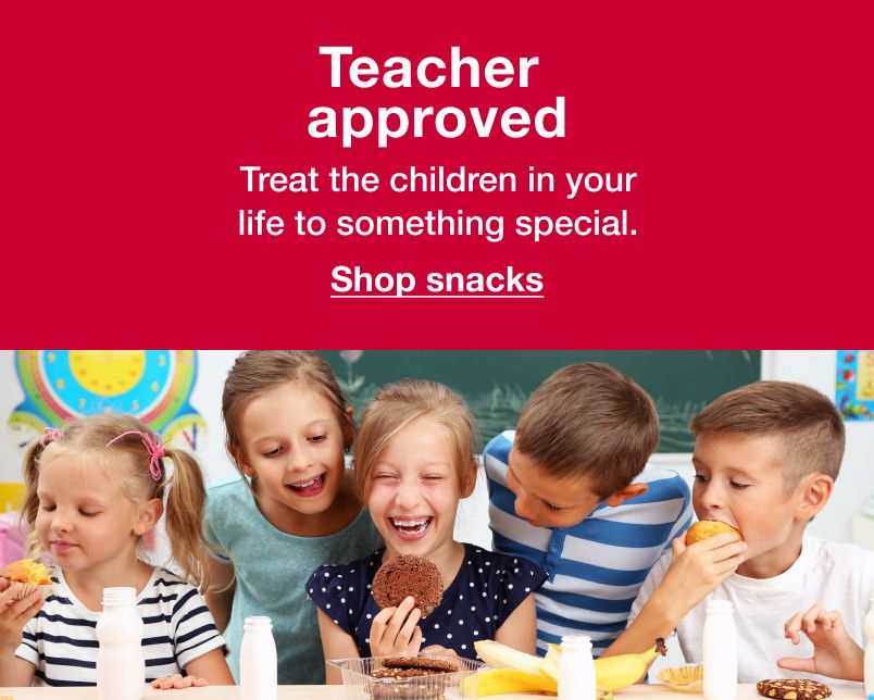Teacher approved. Treat the children in your life to something special. Click here to shop snacks
