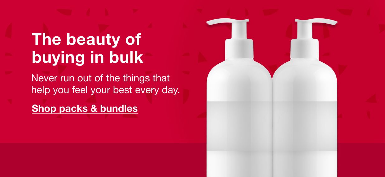 The beauty of buying in bulk. Never run out of the things that help you