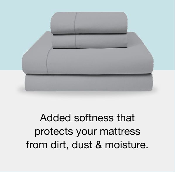 a set of white sheets on blue background